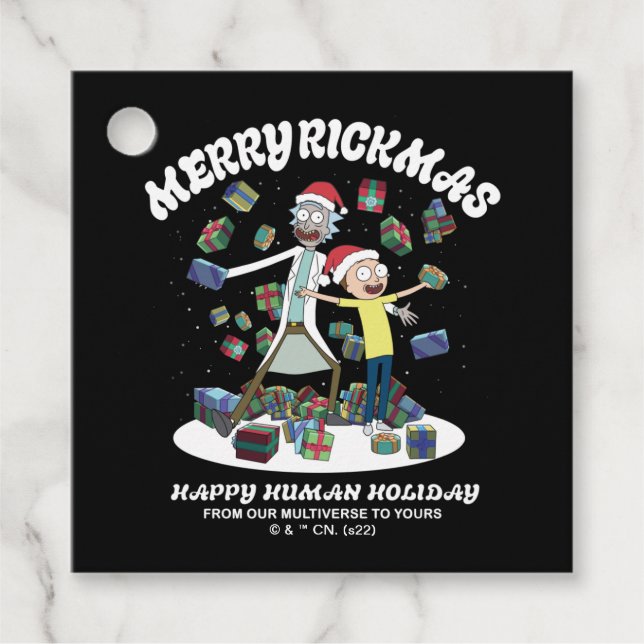 Rick och Morty | Merry Rickmas Presenter Gåvor Etiketter (Framsida)