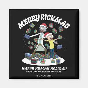 Rick och Morty   Merry Rickmas Presenter Magnet