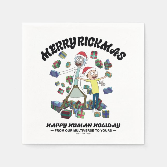 Rick och Morty | Merry Rickmas Presenter Pappersservett (Framsidan)
