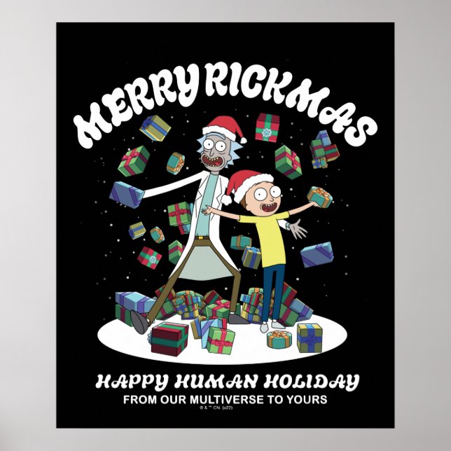 Rick och Morty | Merry Rickmas Presenter Poster (Framsidan)