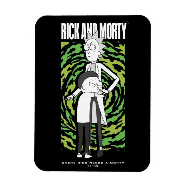 RICK OCH MORTY™ | Morty Hugger Rick Magnet (Vertikal)