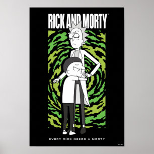 RICK OCH MORTY™ Morty Hugger Rick Poster