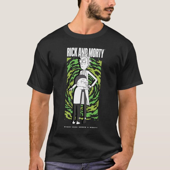 RICK OCH MORTY™ | Morty Hugger Rick T Shirt (Framsida)