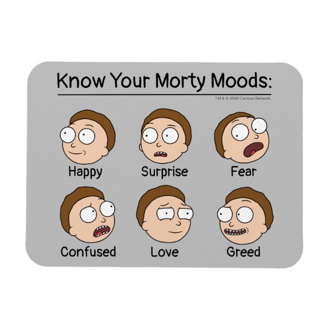 RICK OCH MORTY™ | Morty's Moods Magnet (Horisontell)