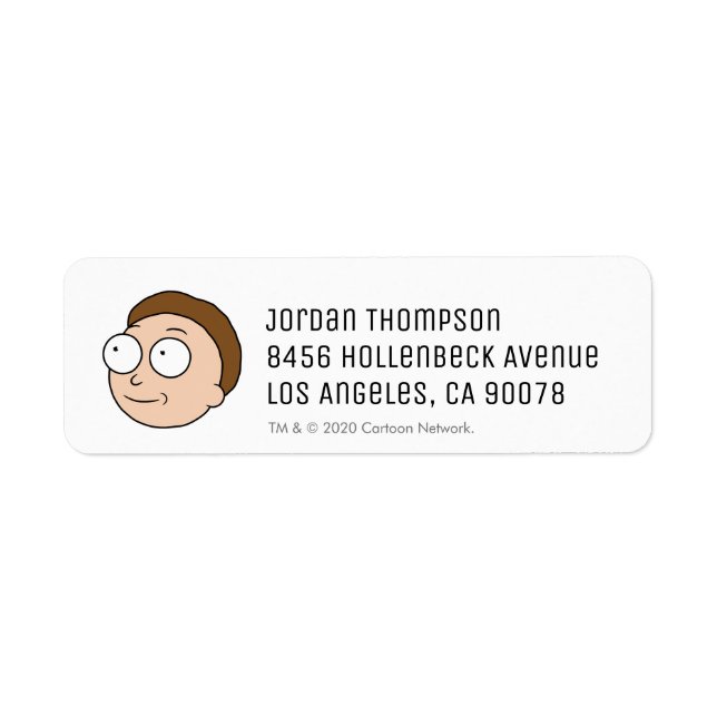 RICK OCH MORTY™| Morty's Moods Returadress Etikett (Framsidan)