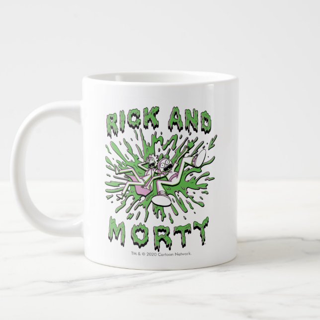 RICK OCH MORTY™| Nedbrytning i surt fett Jumbo Mugg (Vänster)