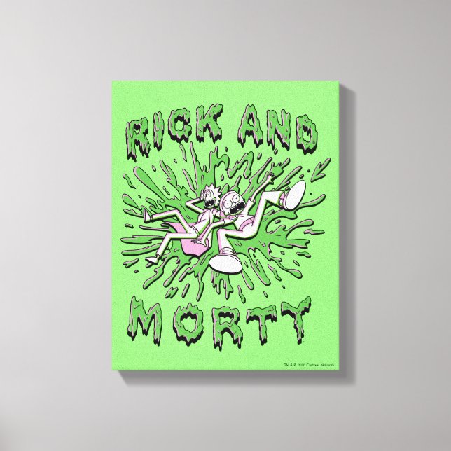 RICK OCH MORTY™ | Nedgång i syravärde Canvastryck (Framsida)