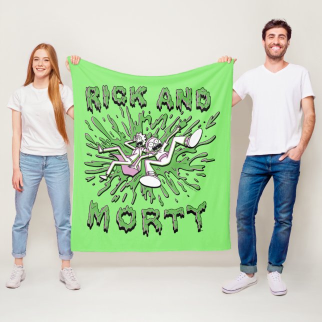 RICK OCH MORTY™ | Nedgång i syravärde Fleecefilt (På plats)