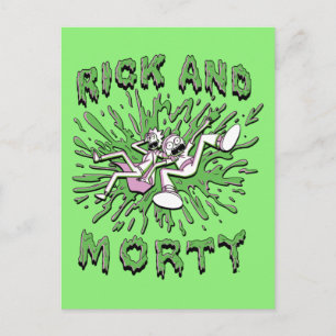 RICK OCH MORTY™ Nedgång i syravärde Inbjudan Vykort