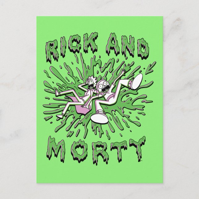 RICK OCH MORTY™ | Nedgång i syravärde Inbjudan Vykort (Framsida)