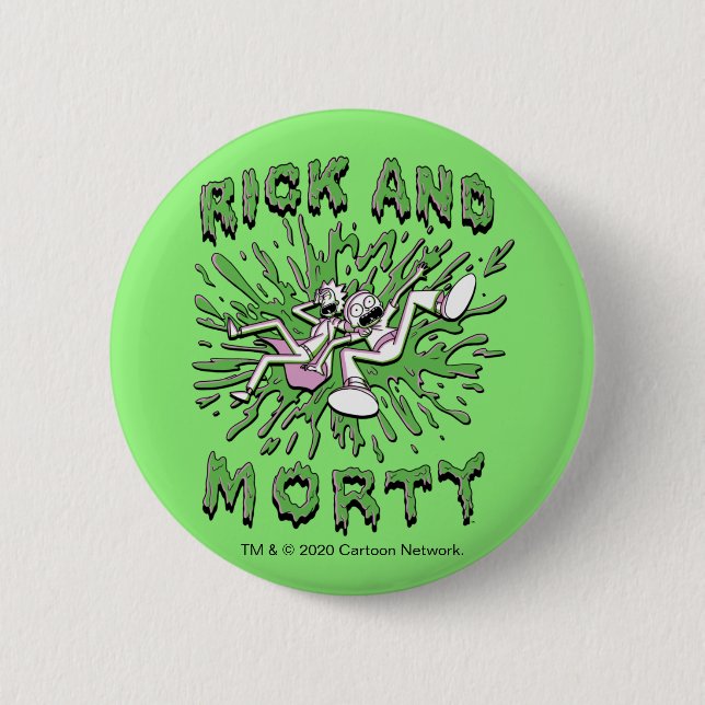 RICK OCH MORTY™ | Nedgång i syravärde Knapp (Framsida)