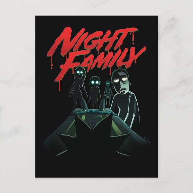RICK OCH MORTY™ | Night Family Vykort (Framsida)