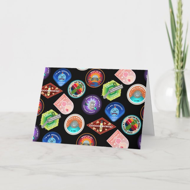 RICK OCH MORTY™| Patch Rymden Mönster Kort (Framsida)