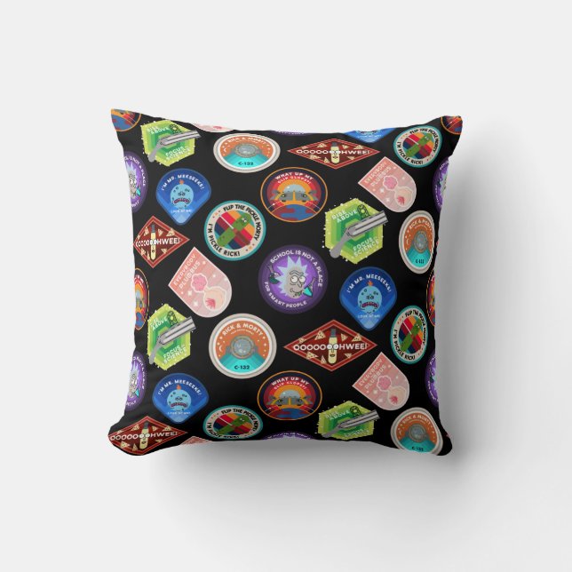 RICK OCH MORTY™ | Patch Rymden Mönster Kudde (Framsida)