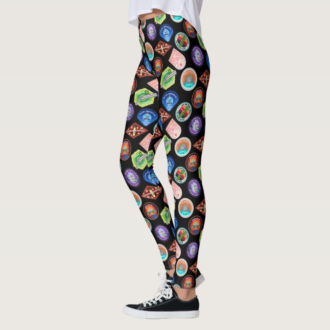RICK OCH MORTY™| Patch Rymden Mönster Leggings (Vänster)