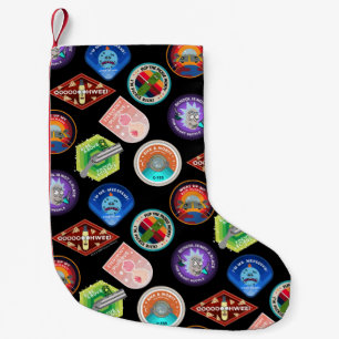 RICK OCH MORTY™  Patch Rymden Mönster Liten Julstrumpa