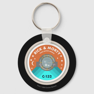 RICK OCH MORTY™  Patch Rymden Mönster Nyckelring