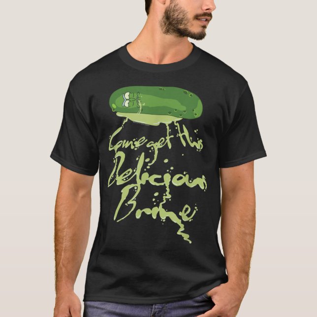 Rick och Morty Pickle Rick Brine T Shirt (Framsida)