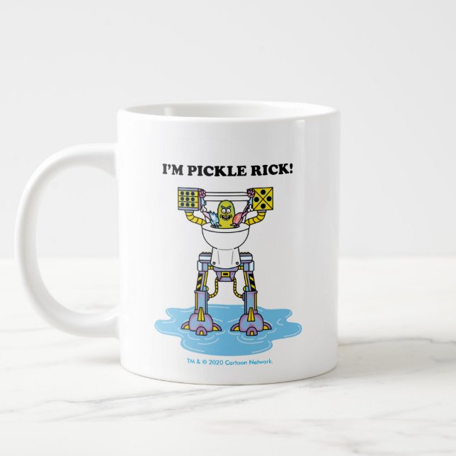 RICK OCH MORTY™| Pickle Rick Toilet Mech Jumbo Mugg (Vänster)