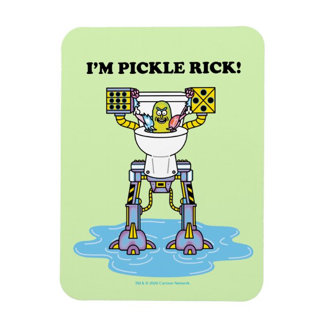 RICK OCH MORTY™ | Pickle Rick Toilet Mech Magnet (Vertikal)