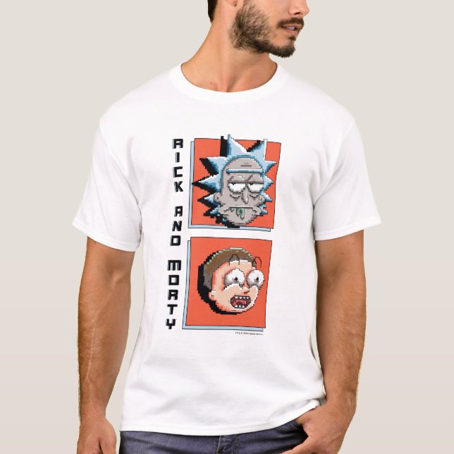 RICK OCH MORTY™ | Pixelverse panelgrafik T Shirt (Framsida)