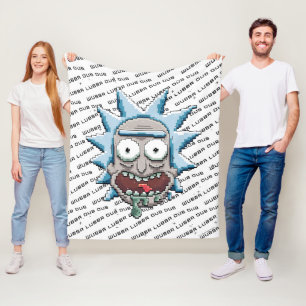 RICK OCH MORTY™   Pixelverse Rick Drooling Head Fleecefilt