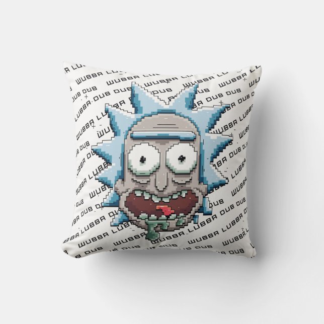 RICK OCH MORTY™ | Pixelverse Rick Drooling Head Kudde (Framsida)