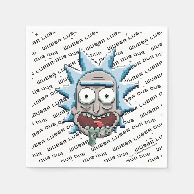 RICK OCH MORTY™ | Pixelverse Rick Drooling Head Pappersservett (Framsidan)