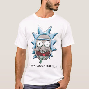 RICK OCH MORTY™   Pixelverse Rick Drooling Head T Shirt
