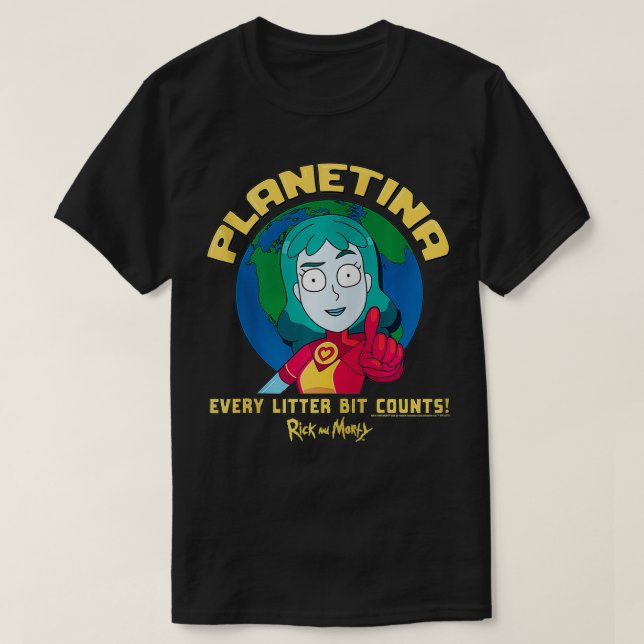Rick och Morty Planetina Varje Litter Bit Counts Z T Shirt (Design framsida)