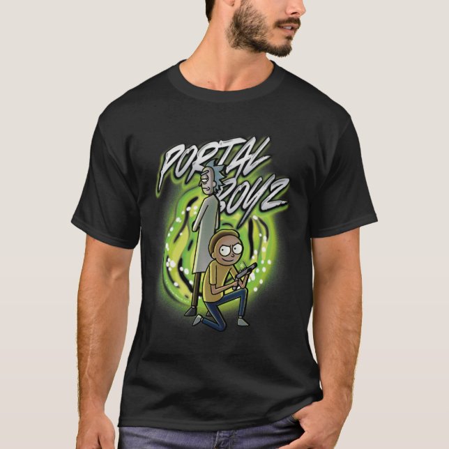 Rick och Morty - Portal Boyz T Shirt (Framsida)