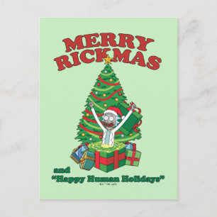 Rick och Morty   Portal Rick God Rickmas Helg Vykort