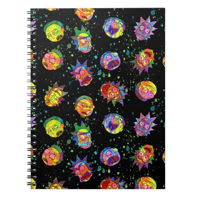 RICK OCH MORTY™ | Psychedelic Swirl Mönster Anteckningsbok (Framsidan)