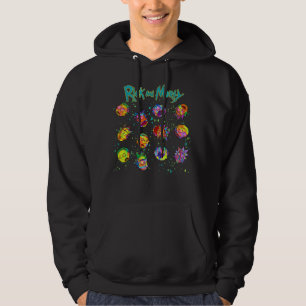 RICK OCH MORTY™   Psychedelic Swirl Mönster Hoodie