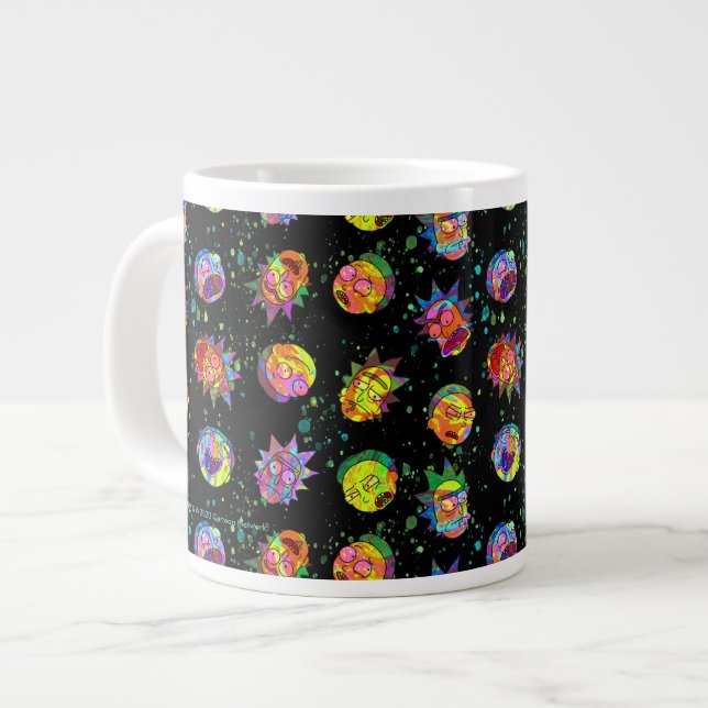 RICK OCH MORTY™| Psychedelic Swirl Mönster Jumbo Mugg (Framsida vänster)