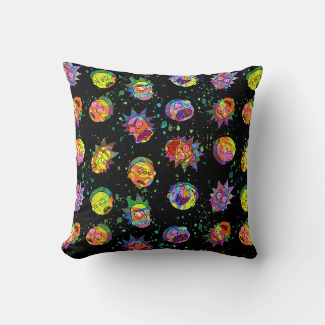 RICK OCH MORTY™ | Psychedelic Swirl Mönster Kudde (Framsida)