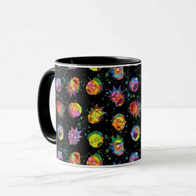 RICK OCH MORTY™| Psychedelic Swirl Mönster Mugg (Framsida vänster)
