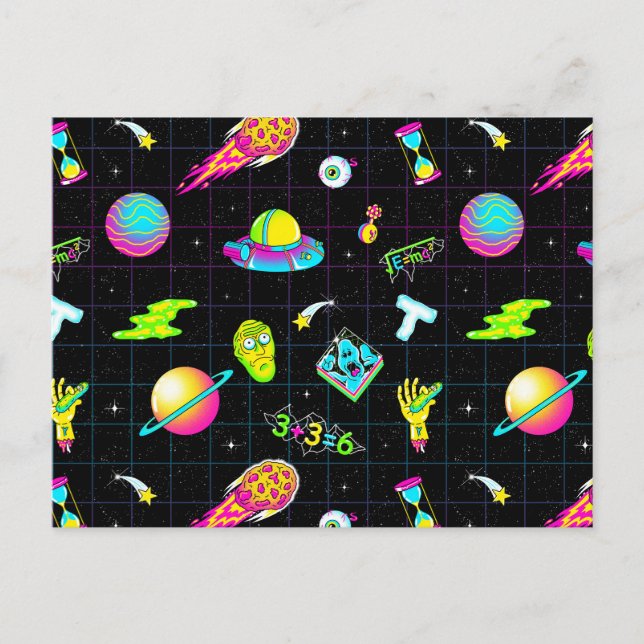 RICK OCH MORTY™ | Psykedelisk säsong 3 Mönster Inbjudan Vykort (Framsida)