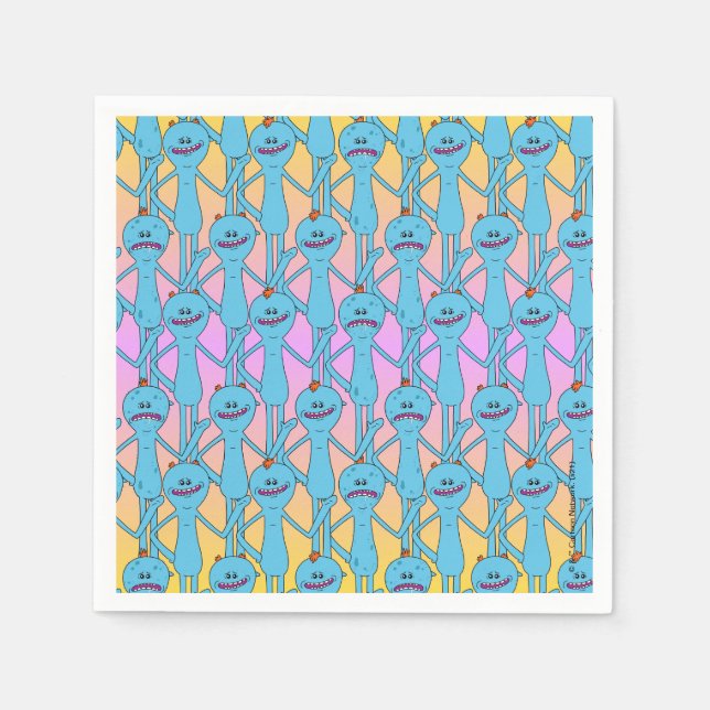 RICK OCH MORTY™ | Rainbow Meeseeks Mönster Pappersservett (Framsidan)