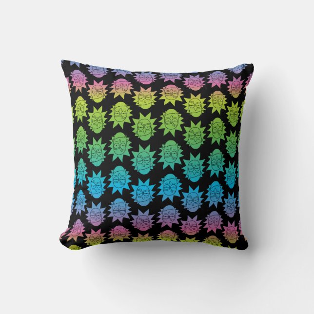 RICK OCH MORTY™ | Rainbow Rick Head mönster Kudde (Framsida)