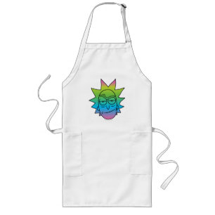 RICK OCH MORTY™   Rainbow Rick Head mönster Långt Förkläde