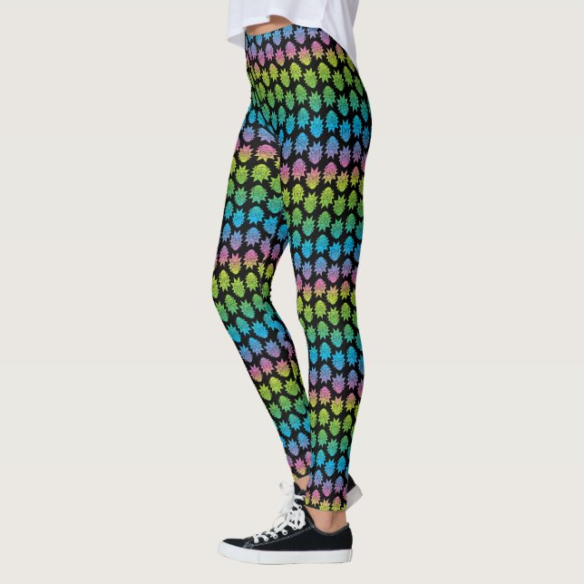 RICK OCH MORTY™| Rainbow Rick Head mönster Leggings (Vänster)