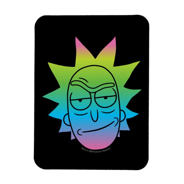 RICK OCH MORTY™| Rainbow Rick Head mönster Magnet (Vertikal)