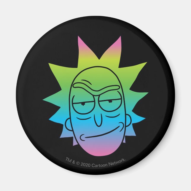 RICK OCH MORTY™ | Rainbow Rick Head mönster Magnet (Framsidan)