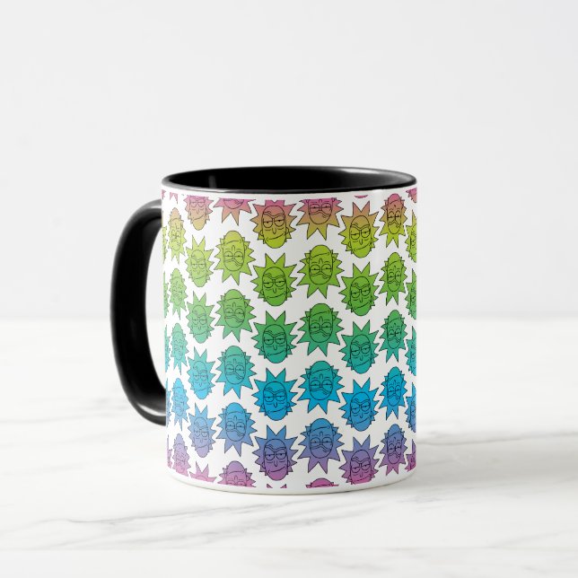 RICK OCH MORTY™| Rainbow Rick Head mönster Mugg (Framsida vänster)