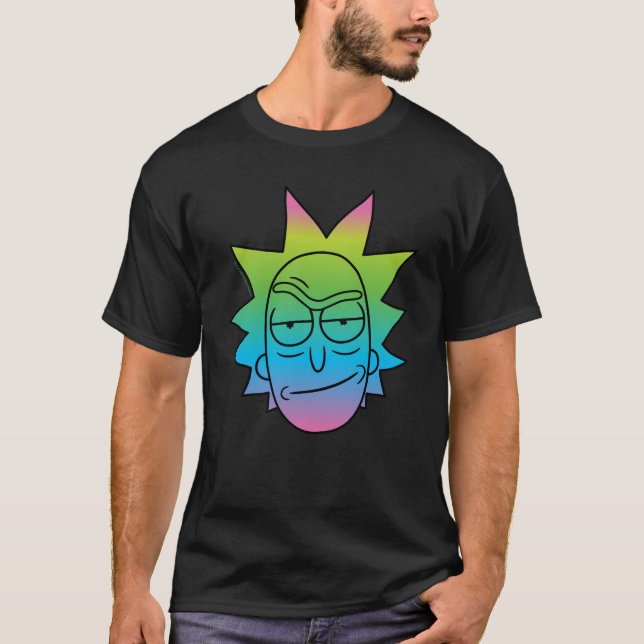 RICK OCH MORTY™ | Rainbow Rick Head mönster T Shirt (Framsida)