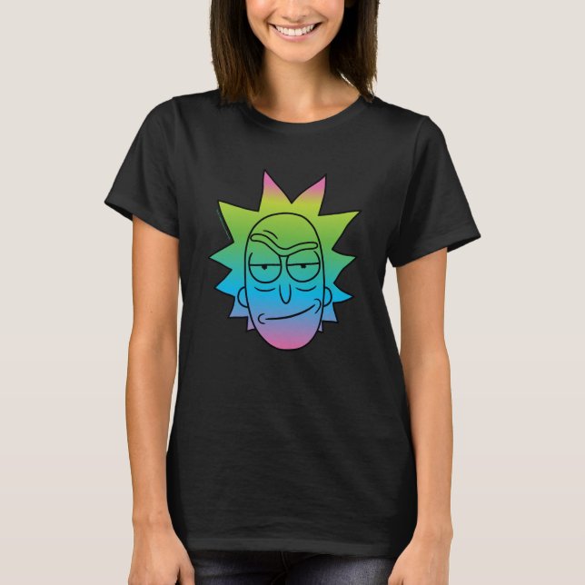 RICK OCH MORTY™ | Rainbow Rick Head mönster T Shirt (Framsida)