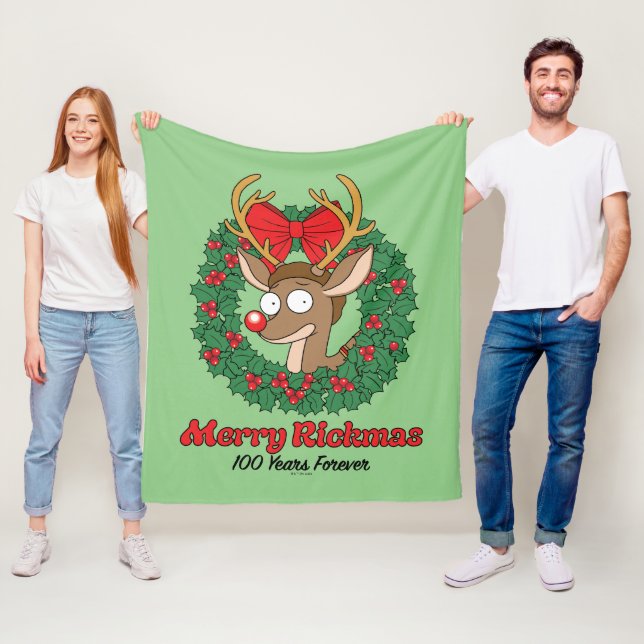 Rick och Morty | Reindeer Morty Merry Rickmas Fleecefilt (På plats)