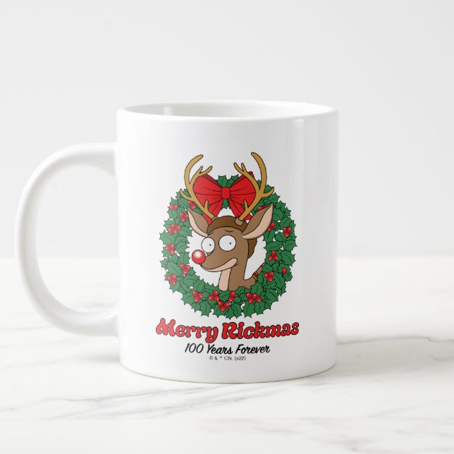 Rick och Morty | Reindeer Morty Merry Rickmas Jumbo Mugg (Vänster)