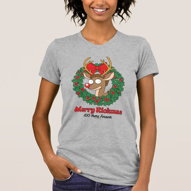 Rick och Morty | Reindeer Morty Merry Rickmas T Shirt (Framsida)